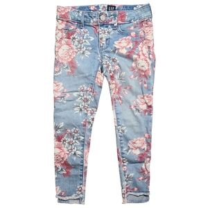 GAP Floral Stretch Jegging Ankle Jeans Girls Size 5 Matching Women’s